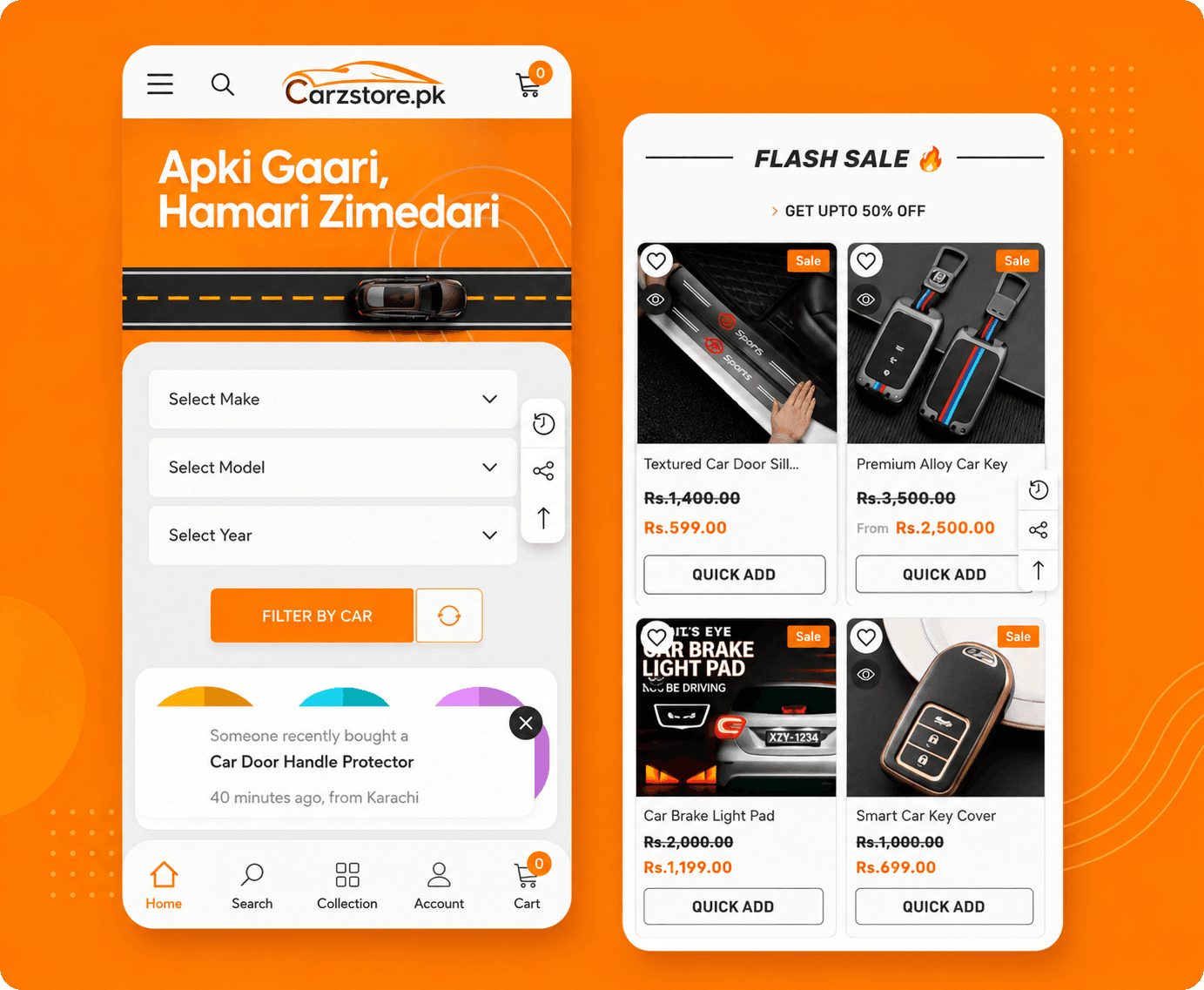 CarzStore.pk product interface