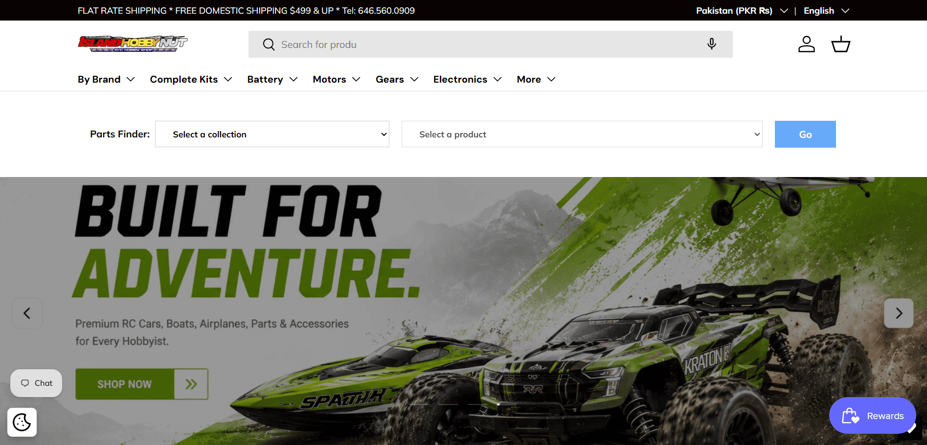 Island Hobby Nut live website homepage