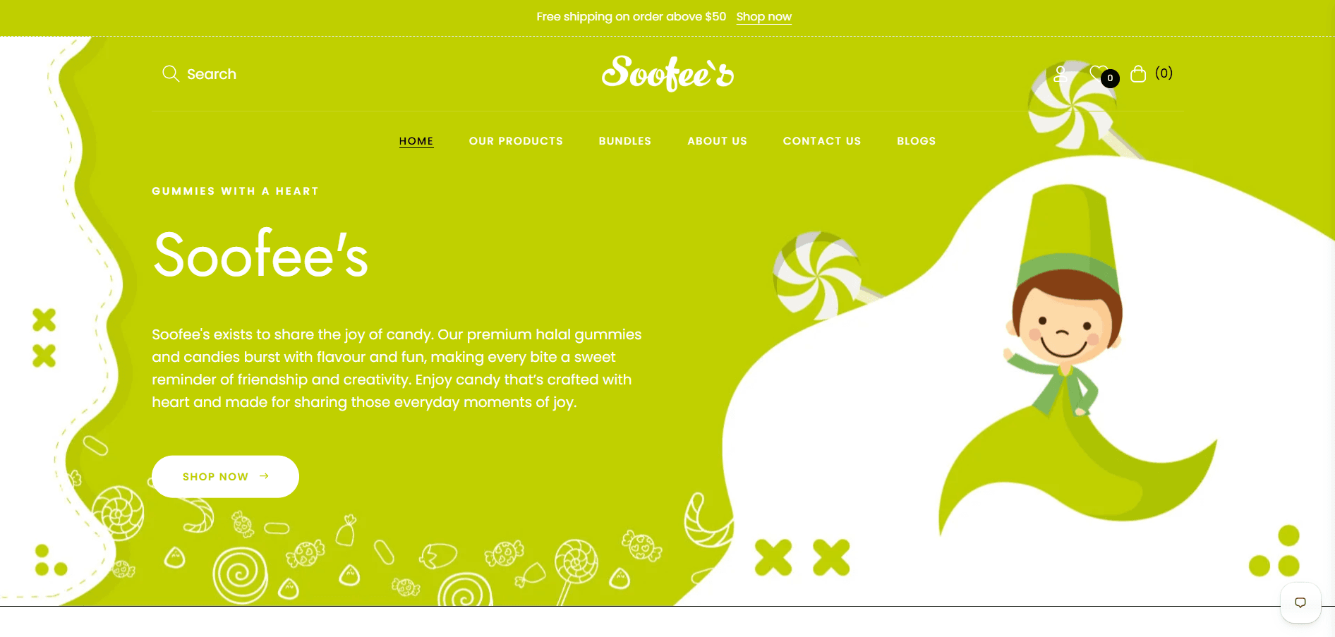 Soofee's Friends live website homepage