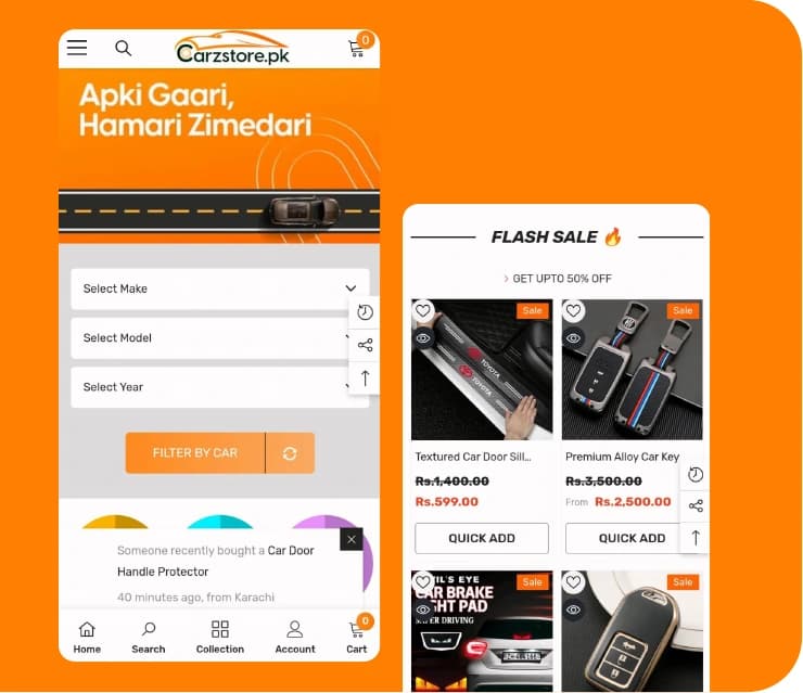 CarzStore.pk product interface